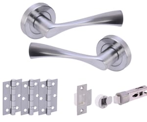 Chellaston Satin Chrome Bullet Handle Pack