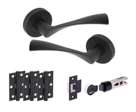 Chellaston Matt Black Bullet Handle Pack