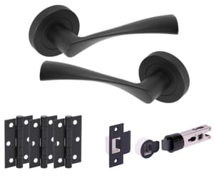 Chellaston Matt Black Bullet Handle Pack