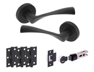 Chellaston Matt Black Bullet Handle Pack