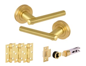 Solus Satin Brass Bullet Handle Pack