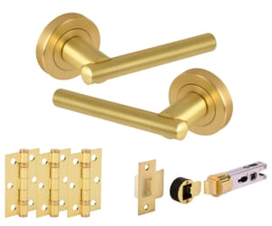 Solus Satin Brass Bullet Handle Pack