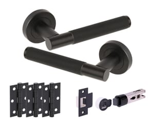 Knurled Matt Black Bullet Handle Pack