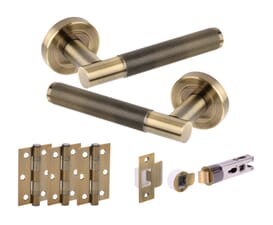 Knurled Antique Brass Bullet Handle Pack