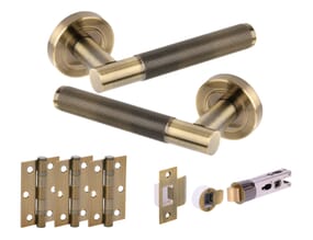 Knurled Antique Brass Bullet Handle Pack