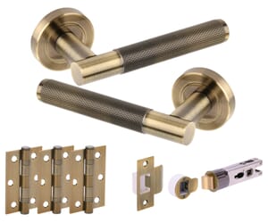 Knurled Antique Brass Bullet Handle Pack