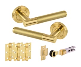 Knurled Satin Brass Bullet Handle Pack