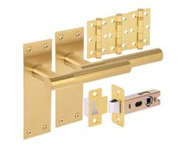 Levada Linear Satin Brass Handle Pack