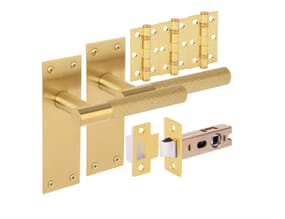 Dexra Diamond Cut Satin Brass Handle Pack