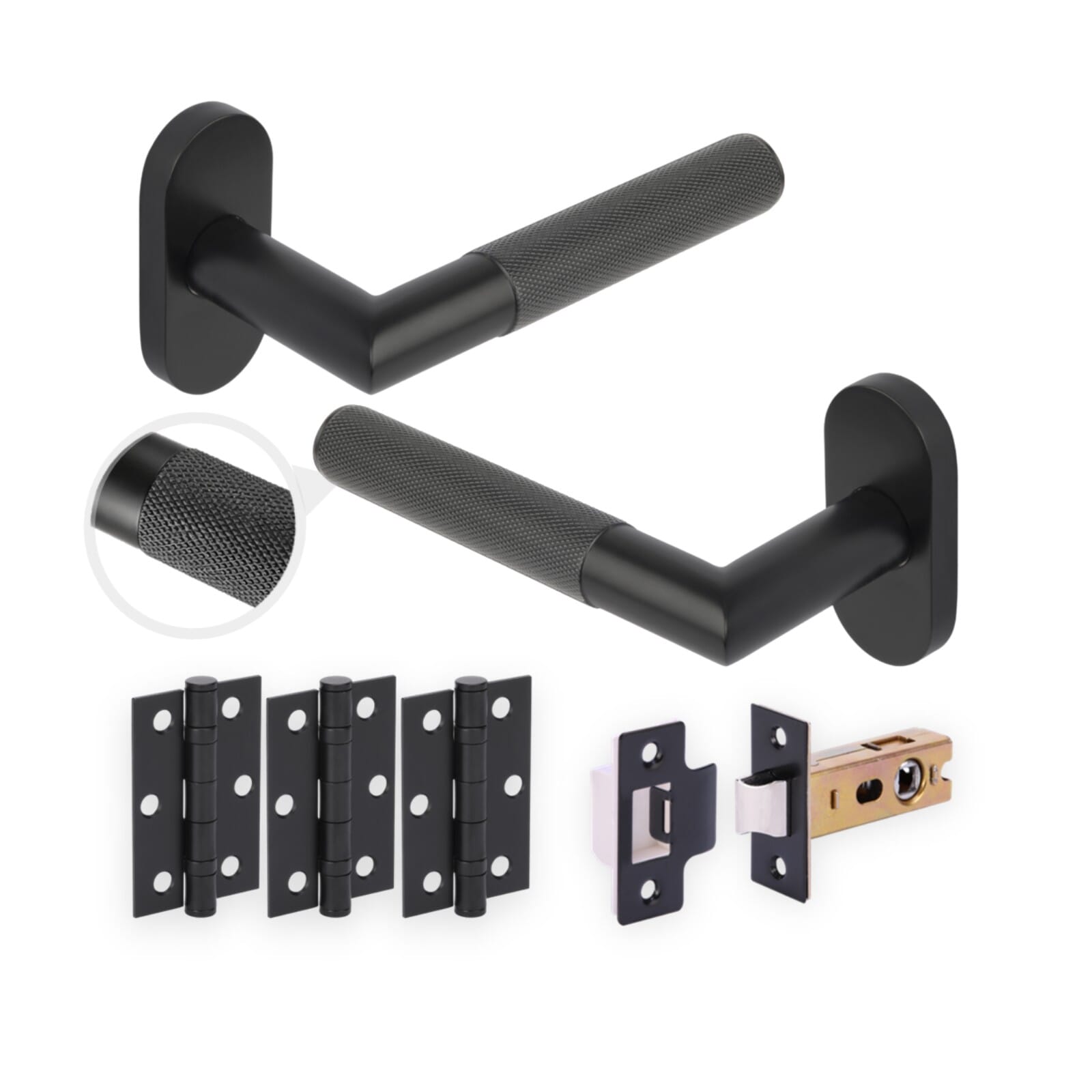 Apex Knurled Urban Matt Black Handle Pack