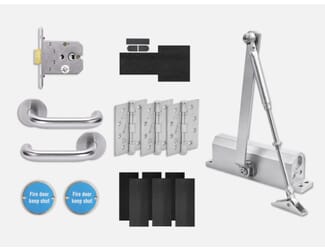Core Commercial Fire Door Return to Door Handle Pack