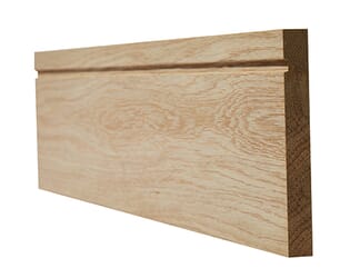 LPD Oak Faced Single Groove Skirting