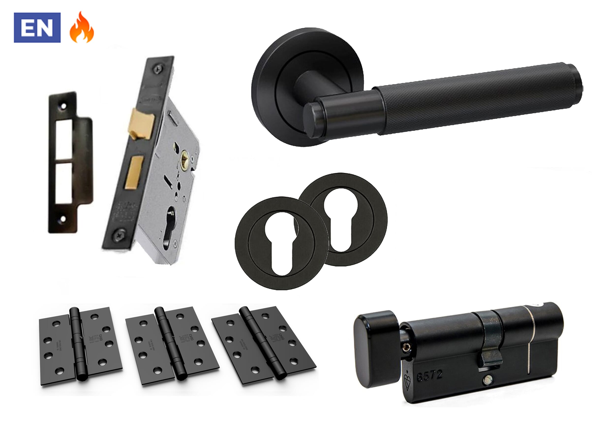 FD30 Fire Door Euro Sash Lock Pack