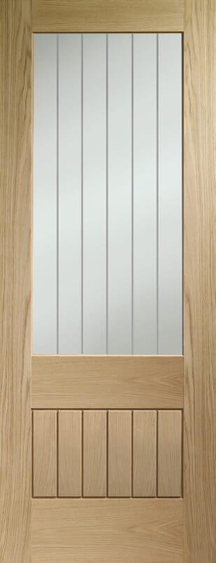 Suffolk 2XG Glazed Oak Internal Door Set