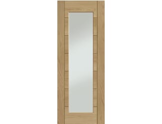 Palermo Oak P10 1 Light - Clear Glass Internal Doorset