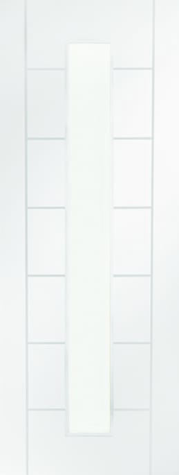 Palermo White 1 Light - Clear Glass Internal Doorset