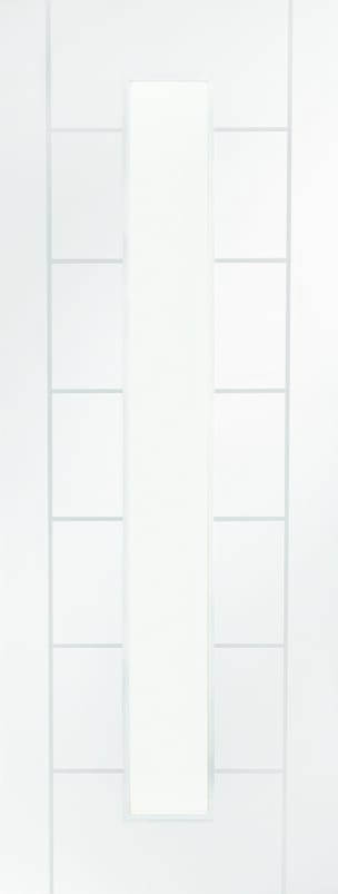 Palermo White 1 Light - Clear Glass Internal Door Set