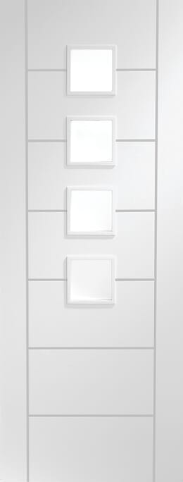 Palermo White 4 Light - Frosted Glass Internal Doorset