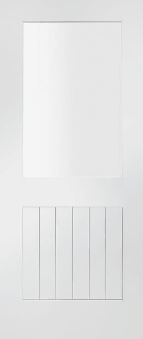 Suffolk White 1 Light - Clear Glass Internal Doorset