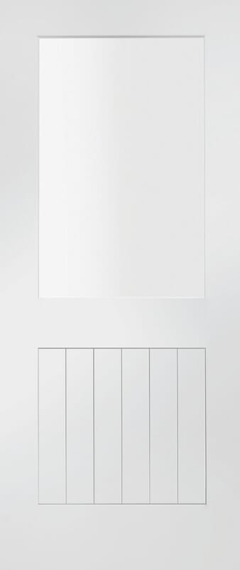 Suffolk White 1 Light - Clear Glass Internal Door Set