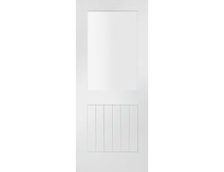 Suffolk White 1 Light - Clear Glass Internal Doorset