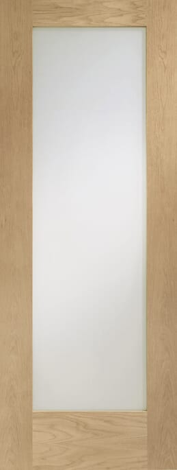 Pattern 10 Oak - Clear Glass Internal Door Set