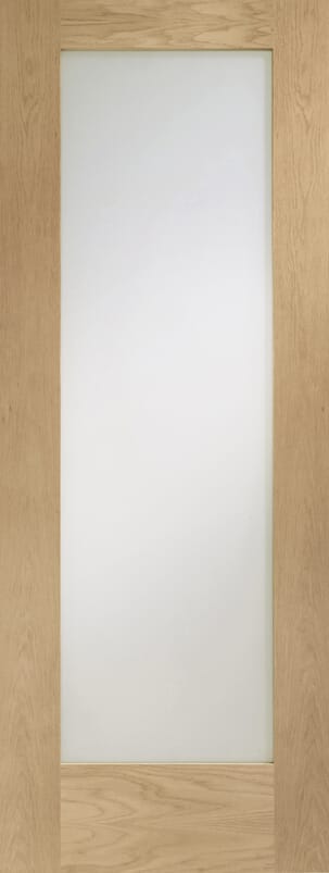 Pattern 10 Oak - Clear Glass Internal Door Set