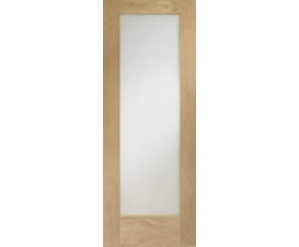 Pattern 10 Oak - Clear Glass Internal Door Set