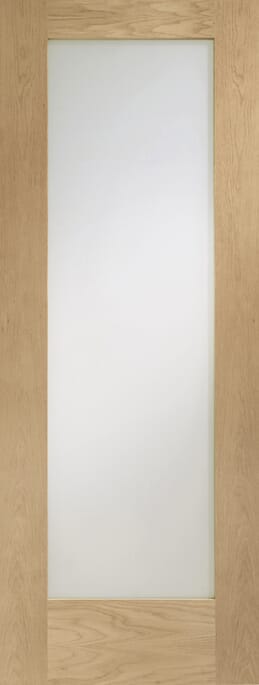 Pattern 10 Oak - Obscure Glass Internal Door Set
