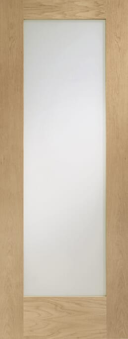 Pattern 10 Oak - Obscure Glass Prefinished Internal Door Set