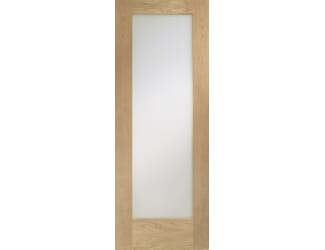 Pattern 10 Oak - Obscure Glass Prefinished Internal Door Set