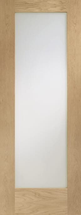 Pattern 10 Oak - Clear Glass Prefinished Internal Door Set