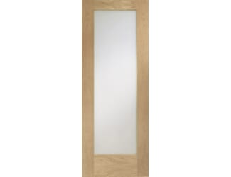 Pattern 10 Oak - Clear Glass Prefinished Internal Door Set