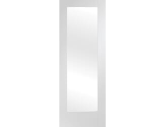 Pattern 10 White - Clear Glass Internal Door Set