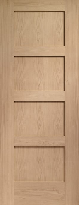 Shaker 4 Panel Oak Internal Door Set