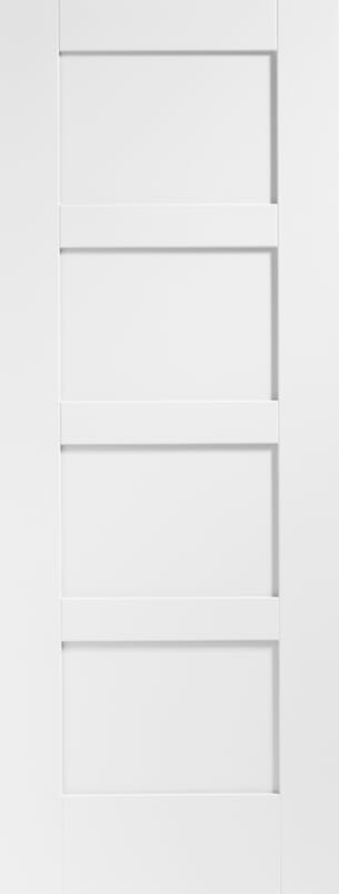 Shaker 4 Panel White FD30 Fire Door Set