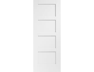 Shaker 4 Panel White Internal Door Set