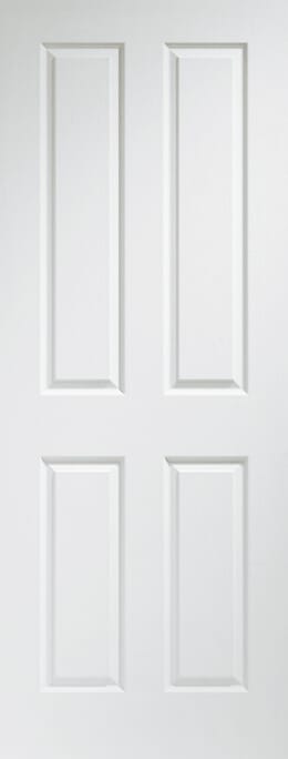 Victorian 4 Panel - Prefinished White Moulded Internal Door Set