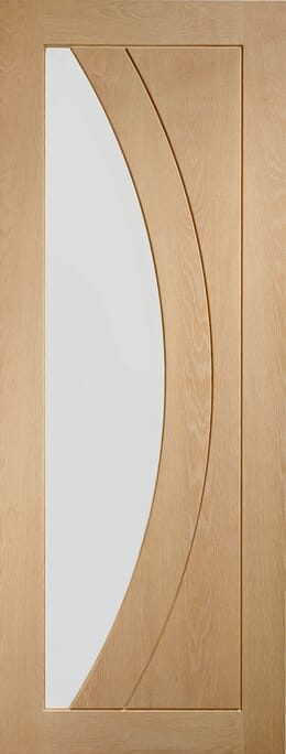 Salerno Oak - Clear Glass Internal Prefinished Door Set