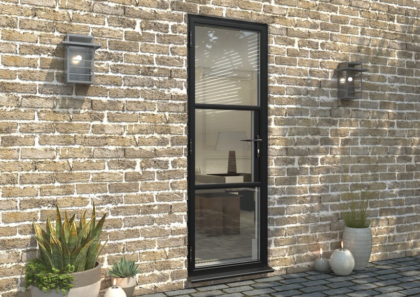 Climadoor Black Heritage Style Aluminium External Door Set At Climadoor