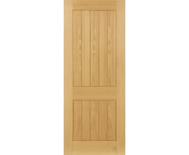 Ely 2P Oak Prefinished Internal Door Set