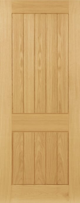 Ely 2P Oak Prefinished FD30 Fire Door Set