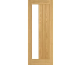 Ely 1SL Glazed Oak - Prefinished Internal Door Set