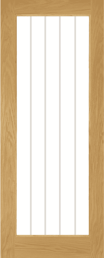 Ely Oak P10 Clear Glazed - Prefinished Internal Door Set