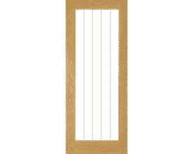 Ely Oak P10 Clear Glazed- Prefinished Internal Door Set