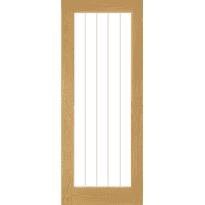 Ely Oak P10 Clear Glazed - Prefinished Internal Door Set