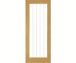 Ely Oak P10 Clear Glazed - Prefinished Internal Door Set