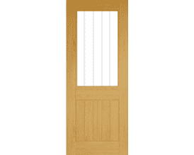 Ely Oak Half Light Clear Glazed - Prefinished Internal Door Set