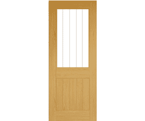 Ely Oak Half Light Clear Glazed - Prefinished Internal Door Set