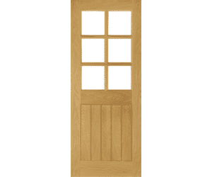 Ely Glazed Oak Internal Door Set